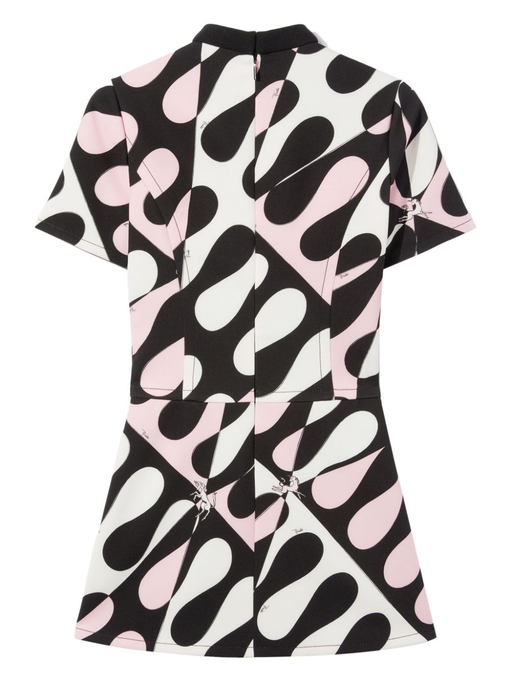 Leocorno-print mini dress - 2