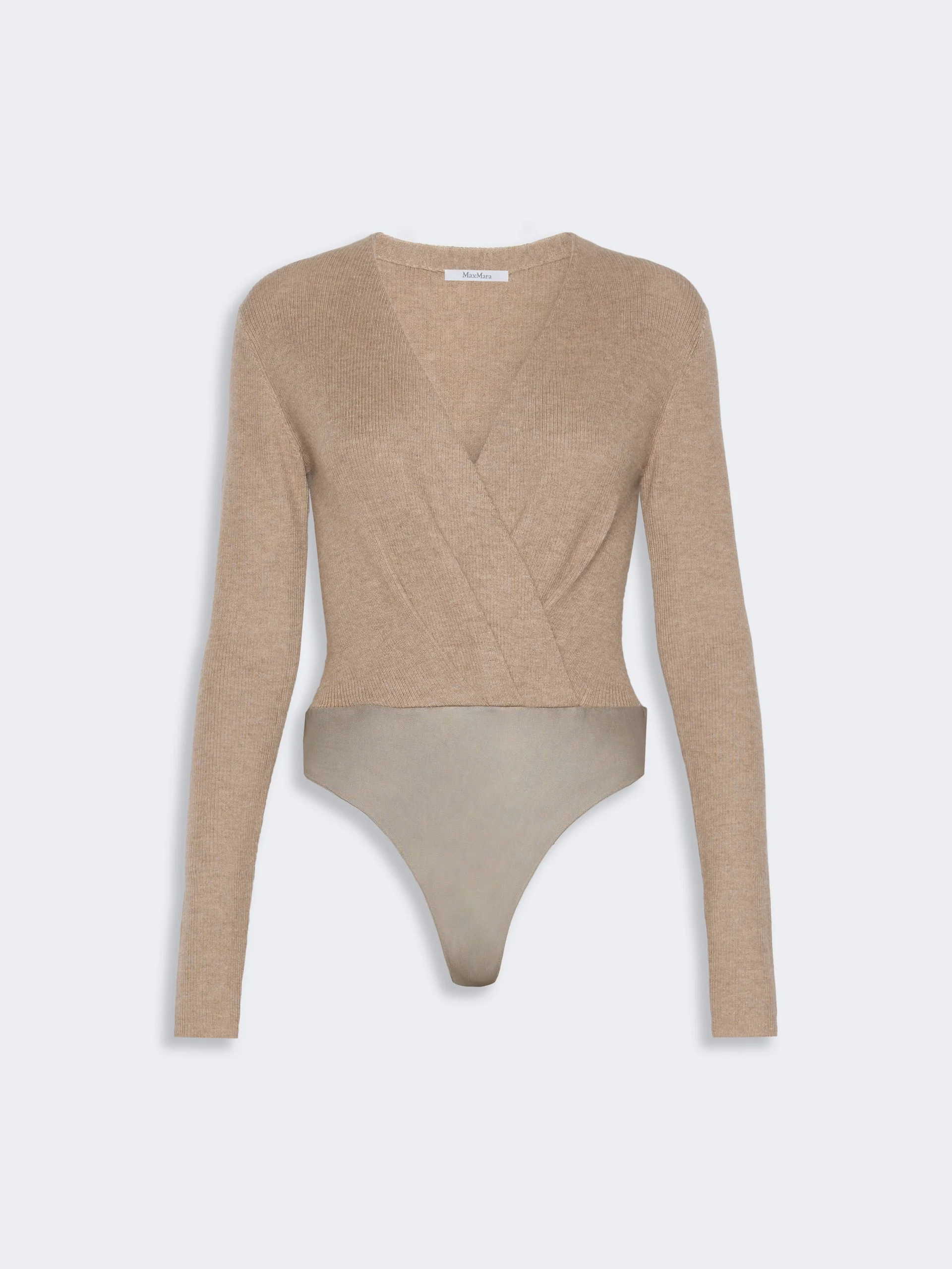 GELATO Cashmere yarn sweater bodysuit - SAND - 1
