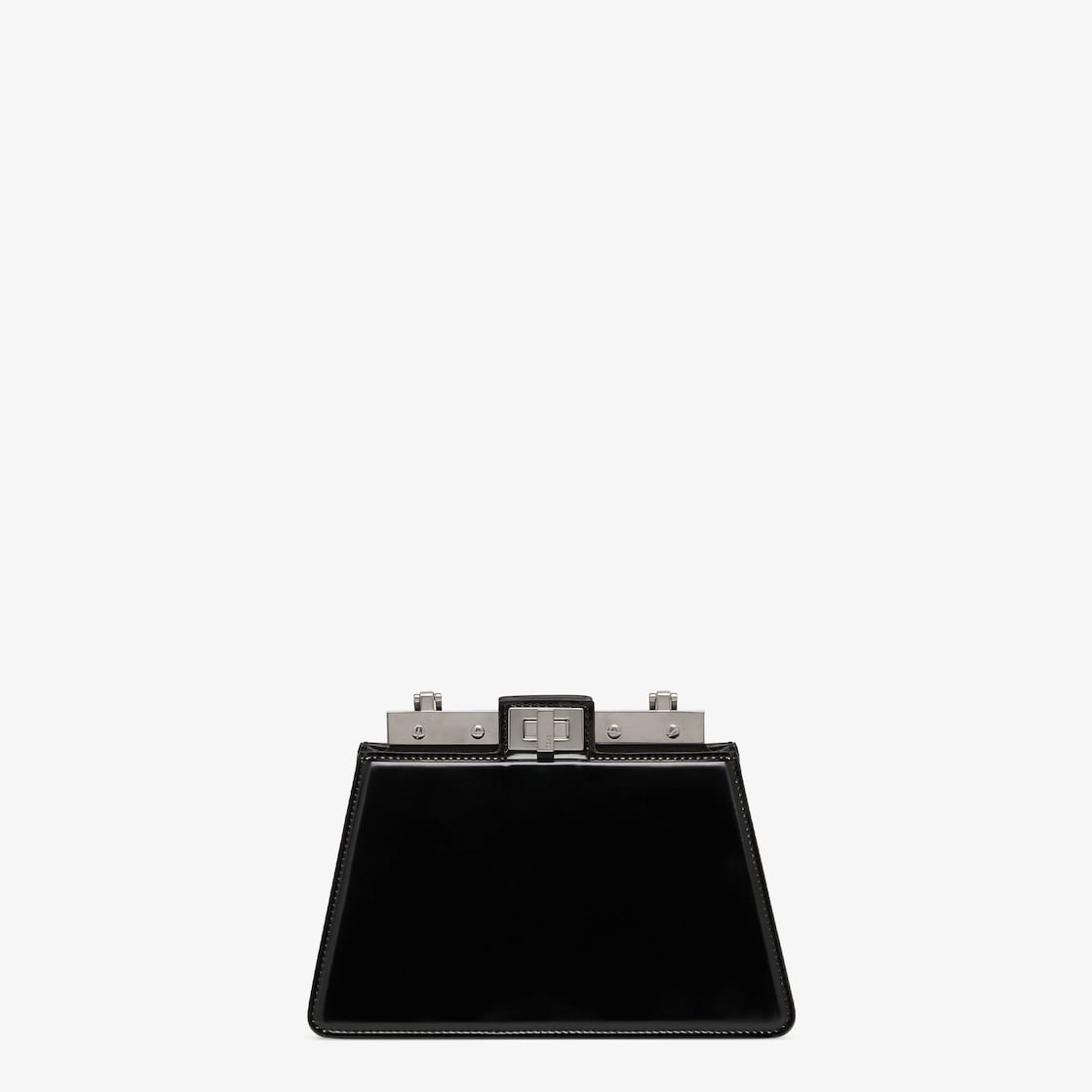 Compact Peekaboo Cut bag made of black leather. A new evolution of the Peekaboo ISeeU, it has a stri - 3
