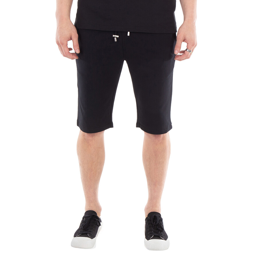Balmain Cotton Shorts With Flocked Balmain Paris Logo - 3