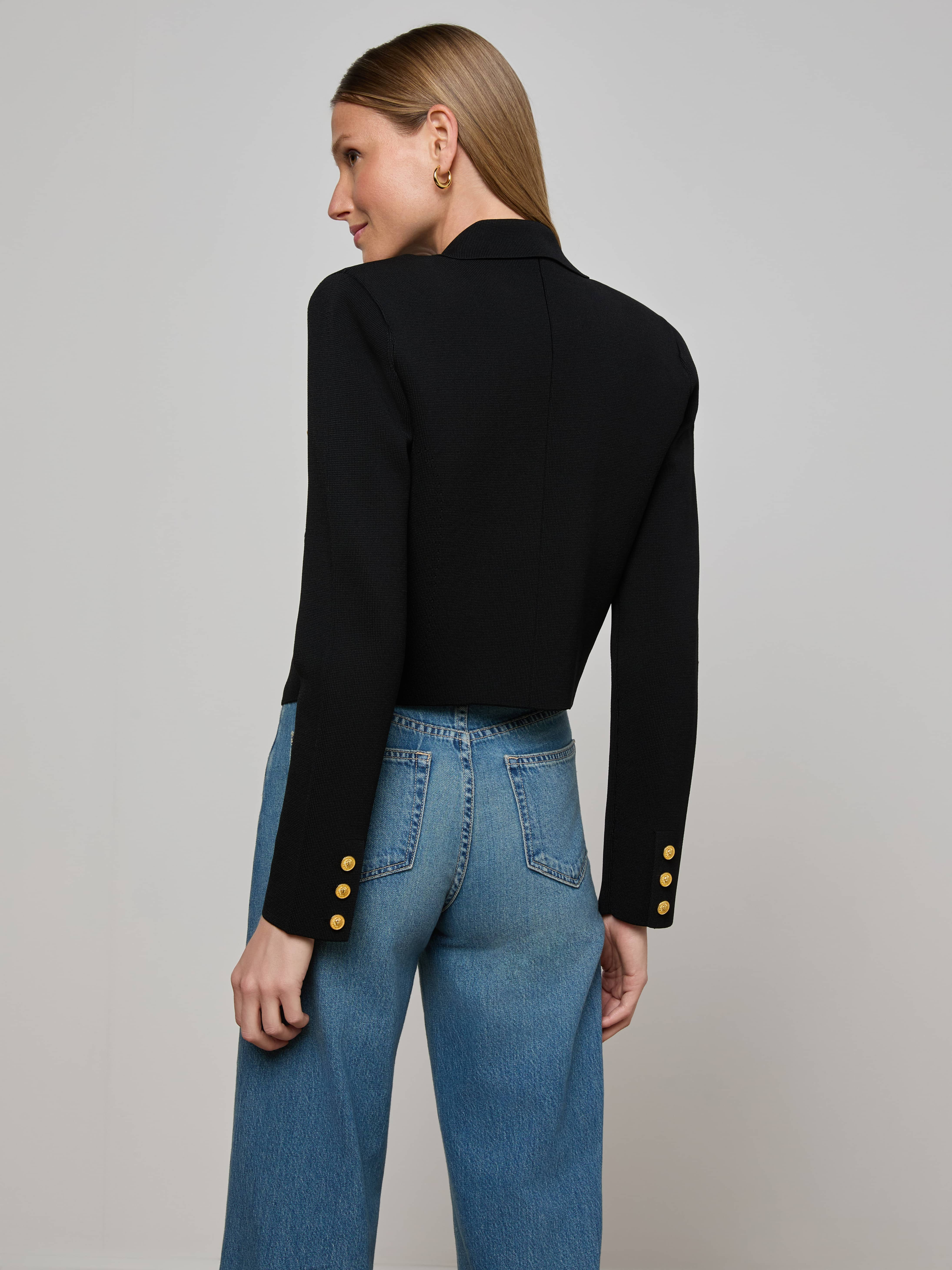 Elio Cropped Knit Blazer - 5