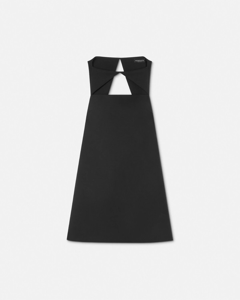 Cutout Wool-Blend Shift Mini Dress - 1