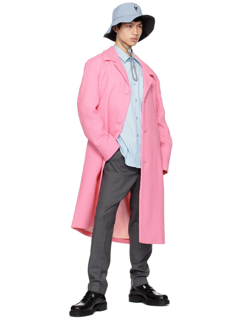 AMI Paris Pink Car Coat outlook