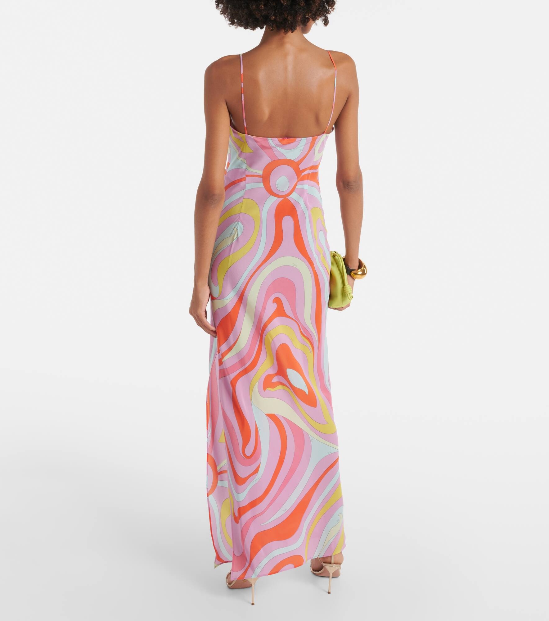 Printed silk slip dress - 3