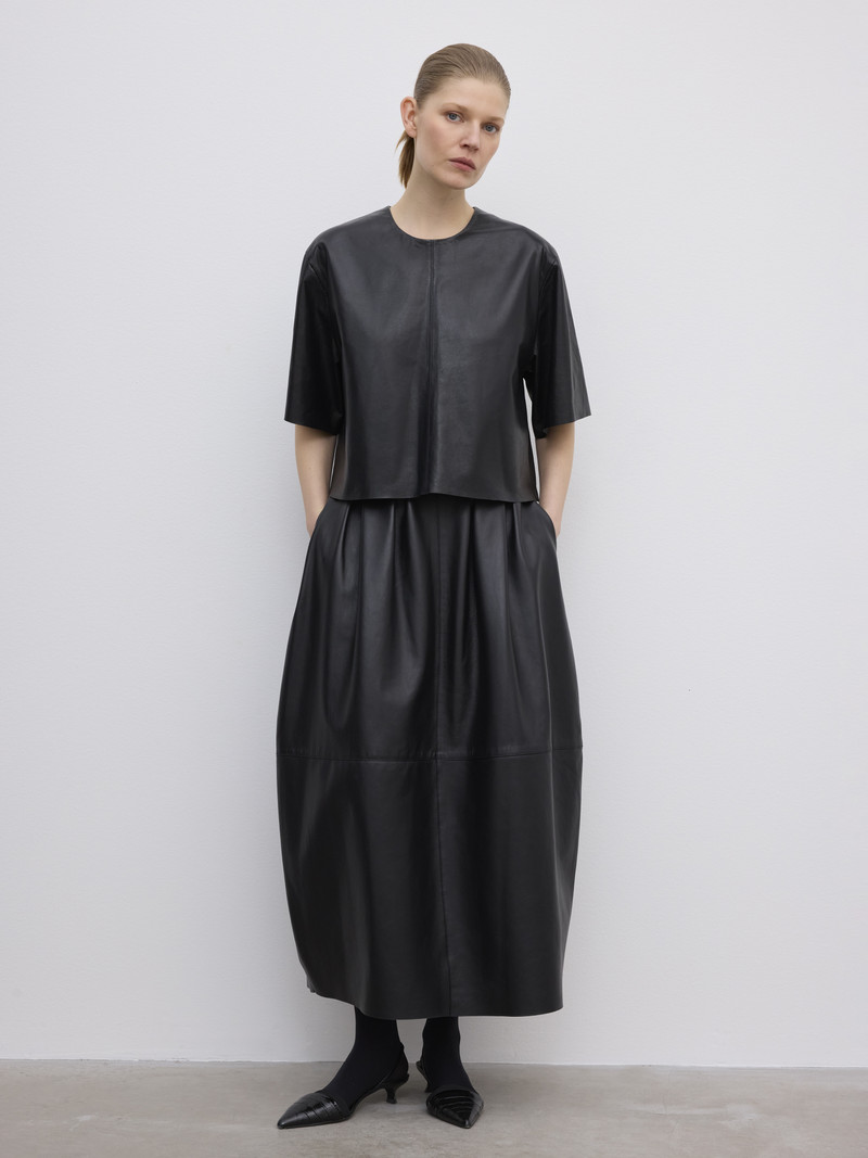 House of Dagmar Leather T-shirt Top outlook