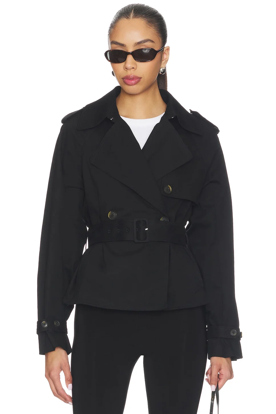 Cropped Trench Jacket - 1