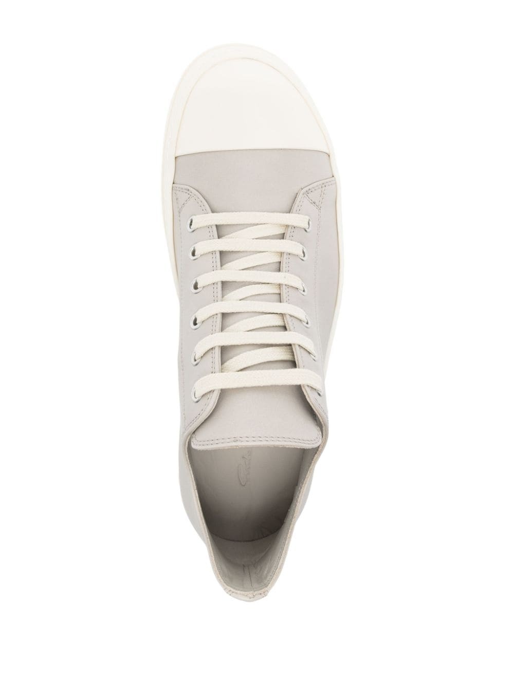 low-top leather sneakers - 4