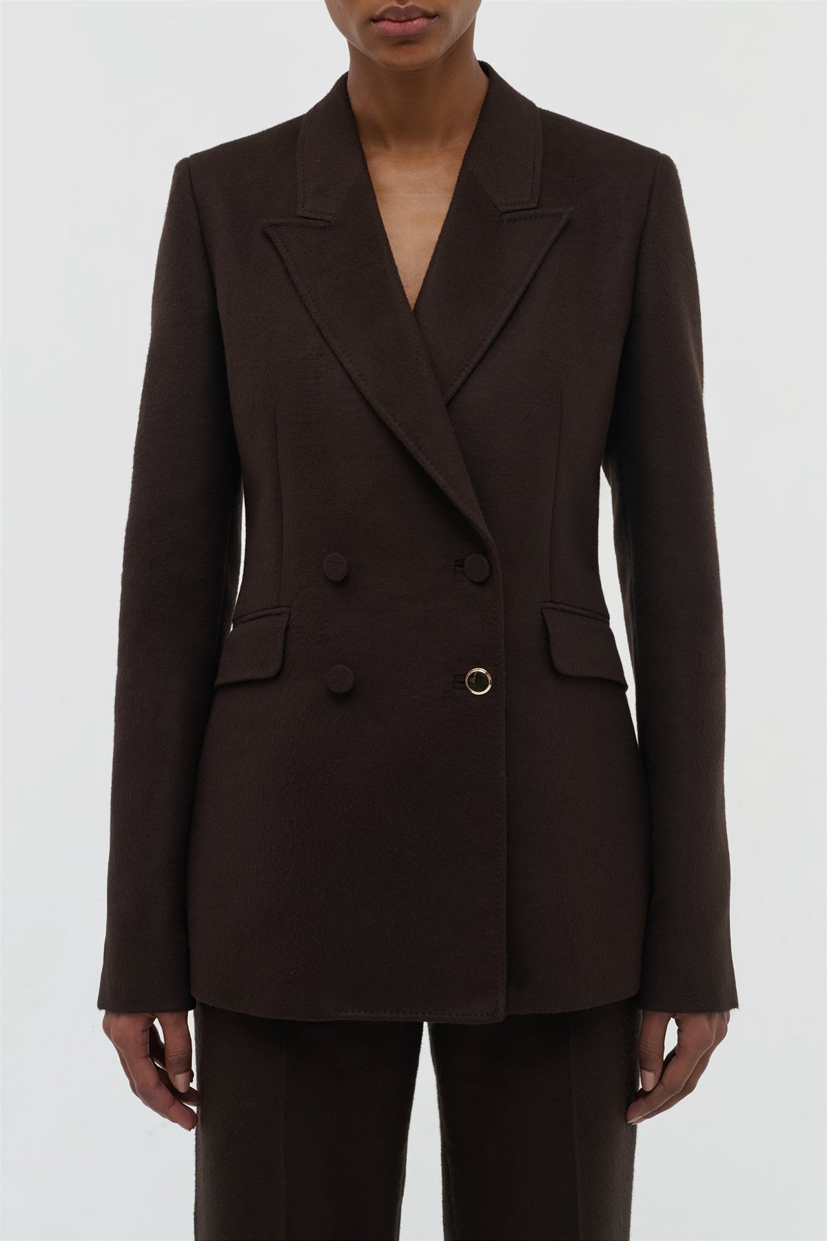 Stephanie Blazer in Chocolate Winter Silk - 5