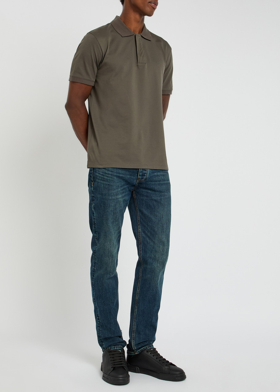 Emporio Armani Half-zip Cotton Polo Shirt - 4