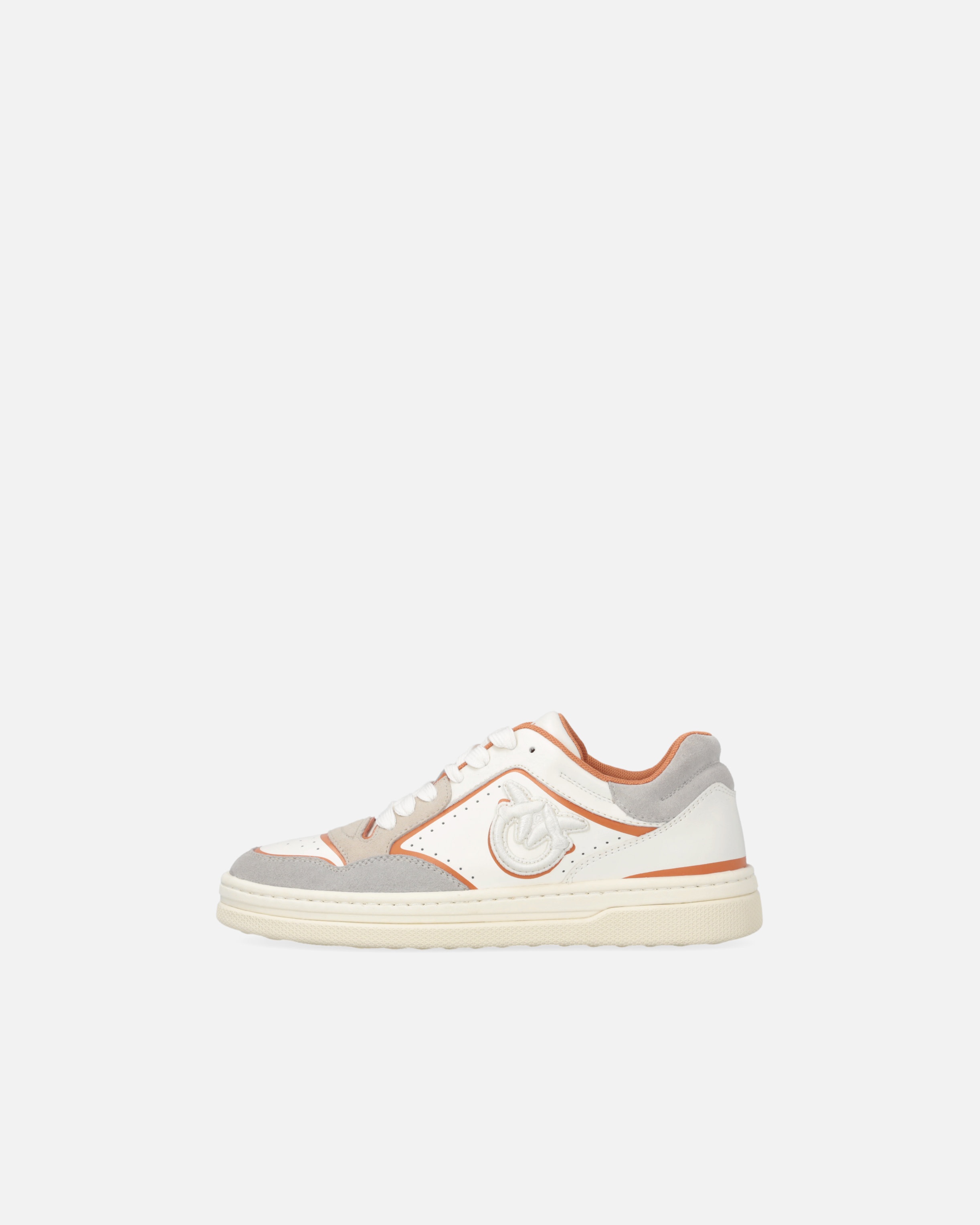 FLAT LEATHER SNEAKERS WITH EMBROIDERED LOGO - 5