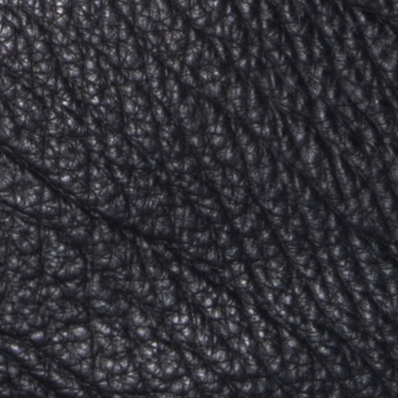 Rhea Black Large Grain Leather Shoulder Bag - 5