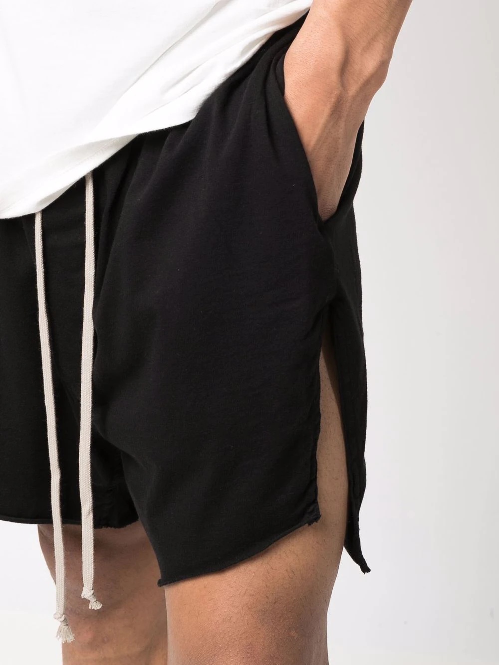 drawstring track shorts - 5