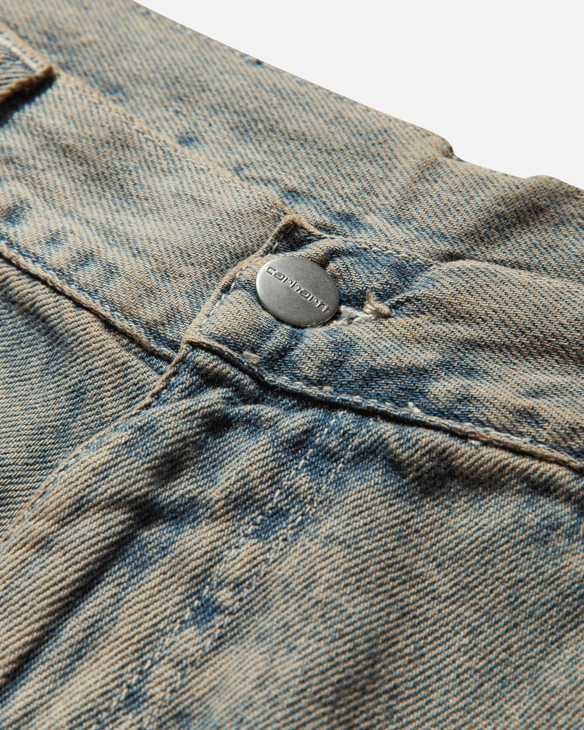 Men's OG Single Knee Pants Blue / Leather (Garment Dyed) - 3