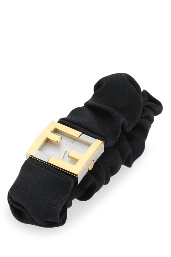 FENDI Fendi Women Stainless Steel And Black Nylon Fendimania