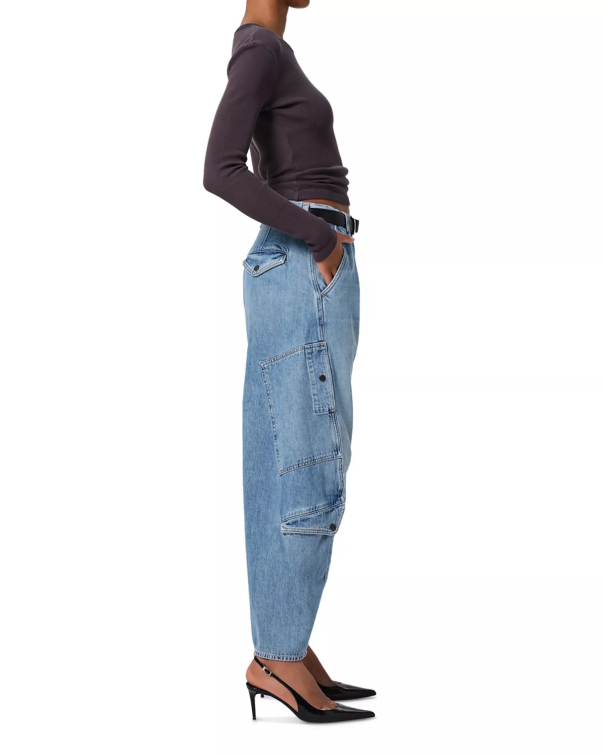 Flight High Rise Barrel Jeans in Zenith - 5