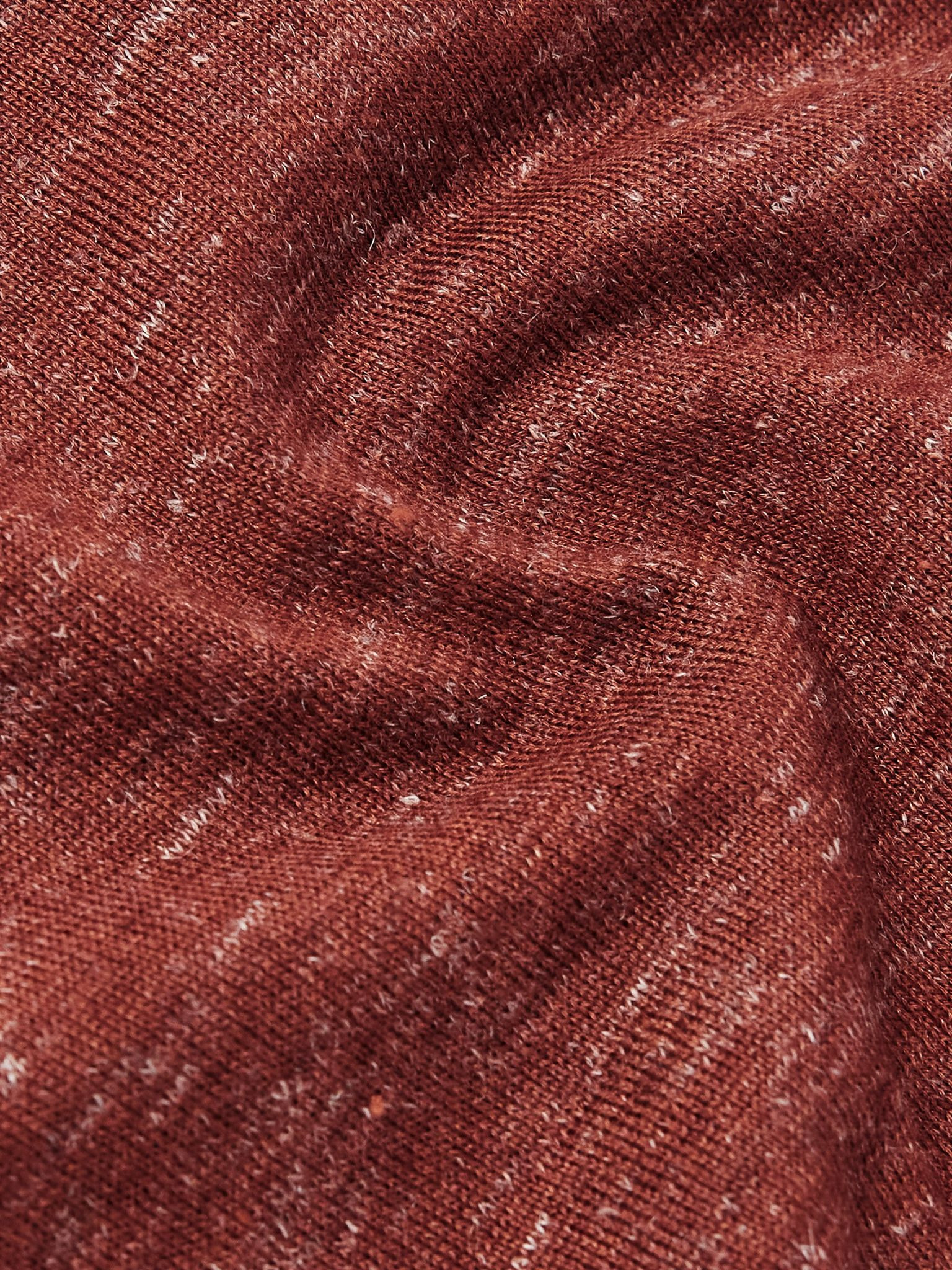 Mulberry Silk, Cashmere and Linen-Blend Sweater Red - 5