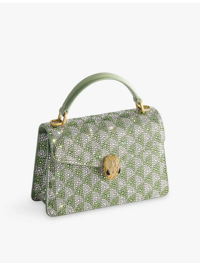 Serpenti Forever suede top-handle bag 3
