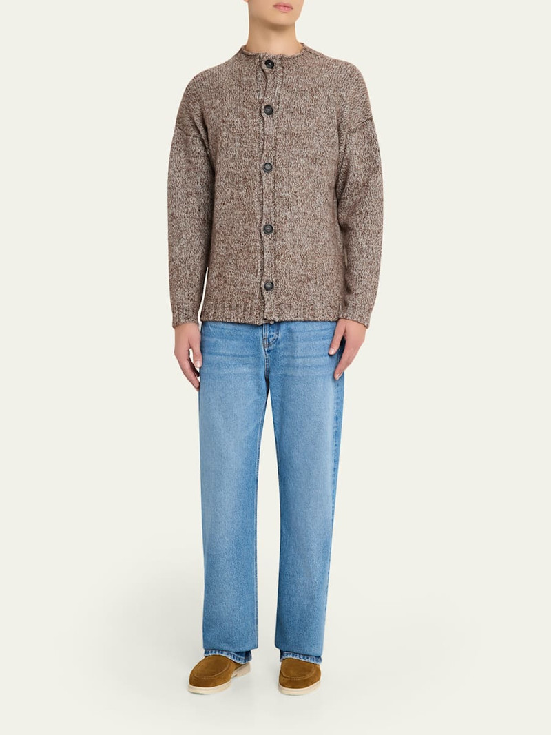 massimo alba Men's Two-Tone Wool and Cashmere Knit Cardigan outlook