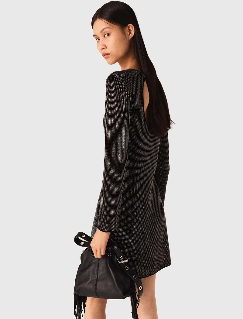 Mini rhinestone knit dress 3