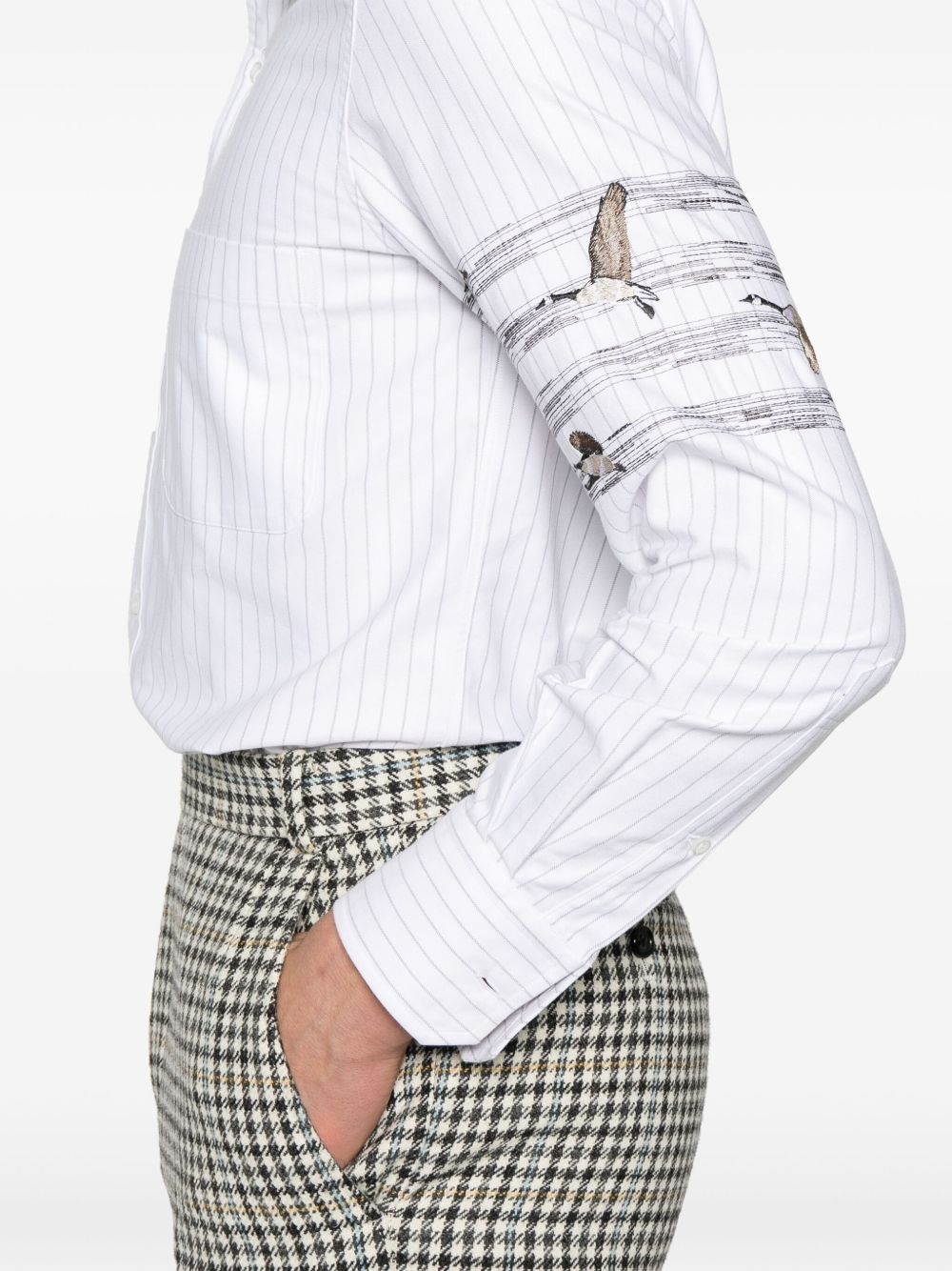 embroidered-motif shirt - 5
