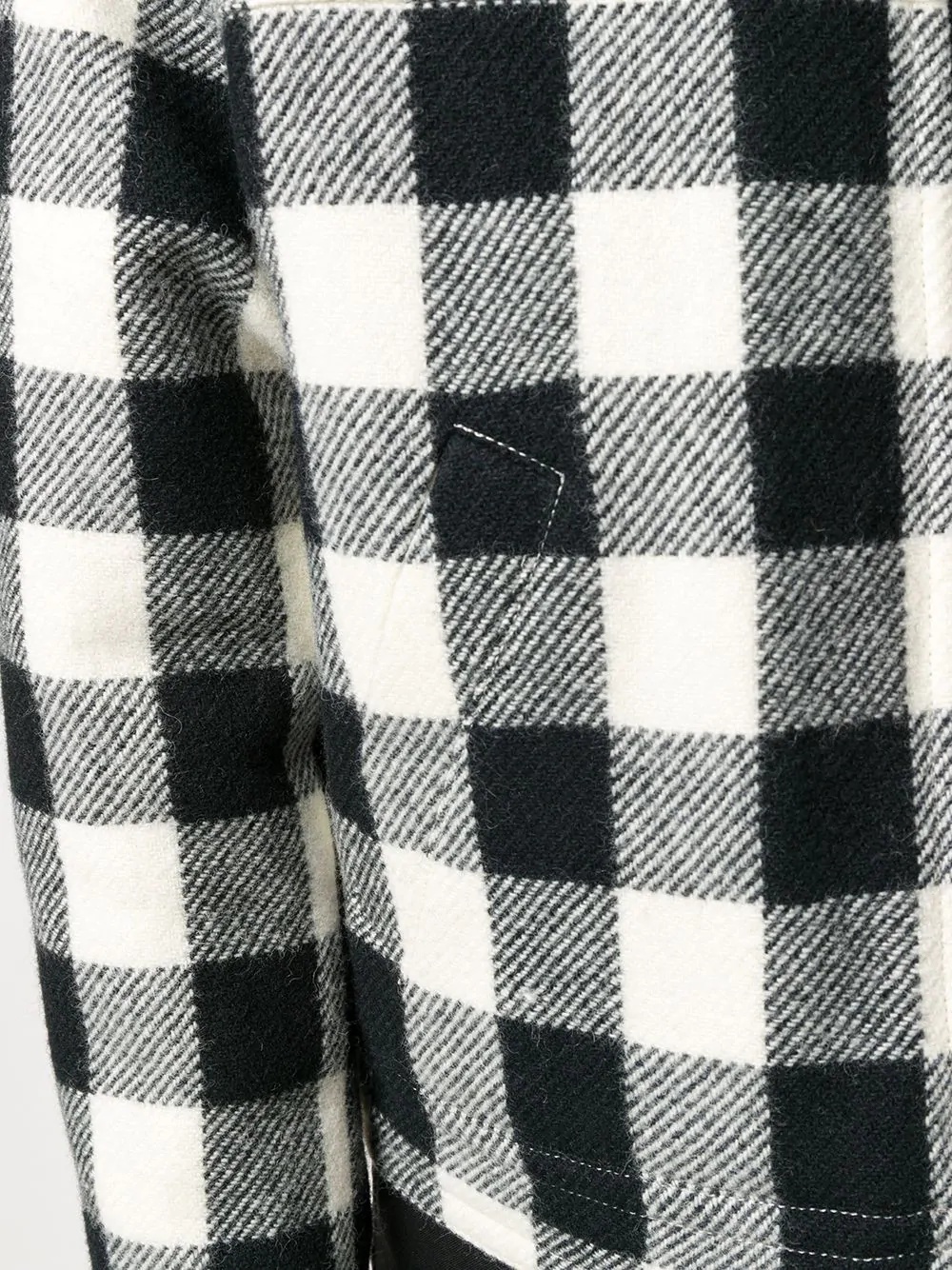 boxy fit checkered zipped jacket - 5