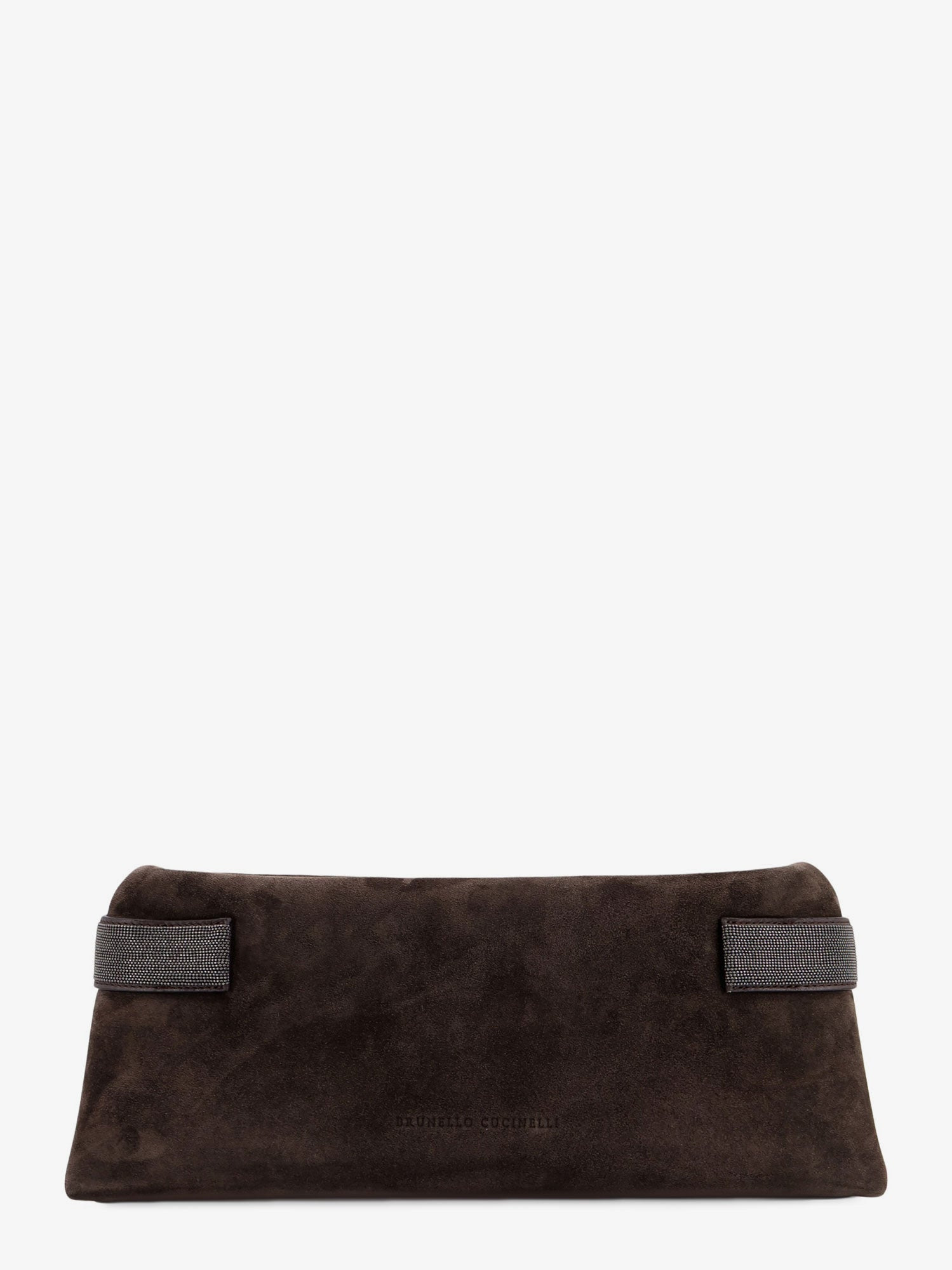 Brunello Cucinelli Women Suede Pochette With Monili Detail - 1