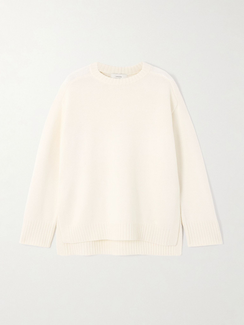 Safi merino wool and cashmere-blend sweater Ivory 1