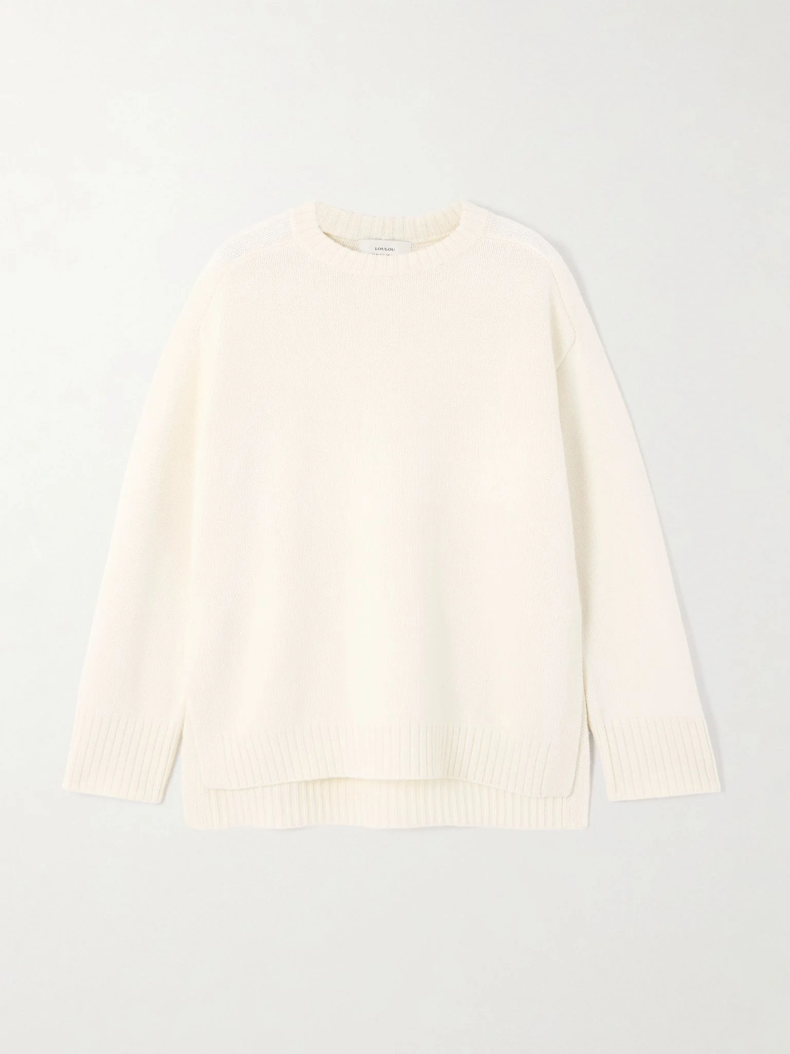 Safi merino wool and cashmere-blend sweater Ivory - 1
