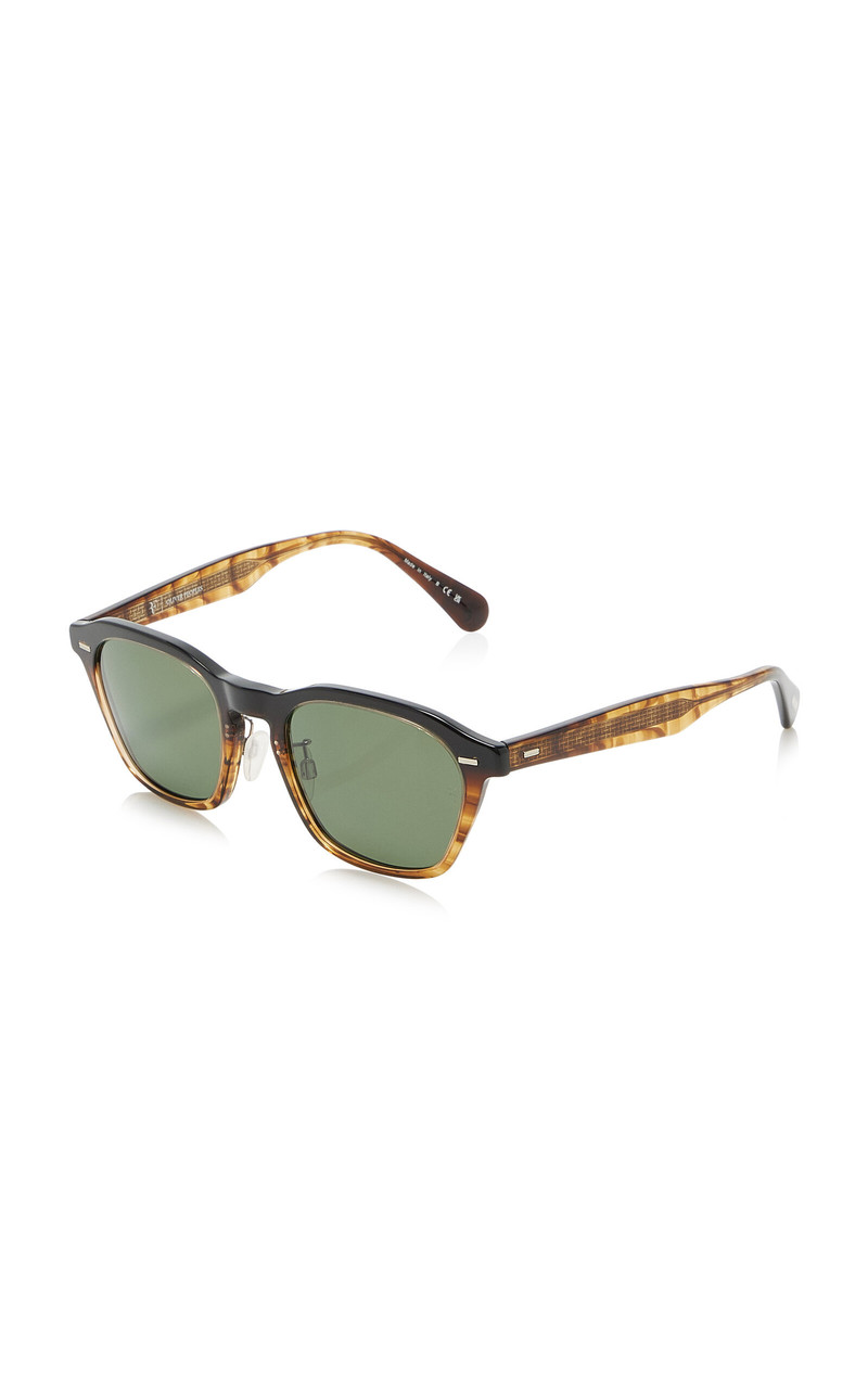 Oliver Peoples x Roger Federer R-11 Round-Frame Acetate Sunglasses brown outlook
