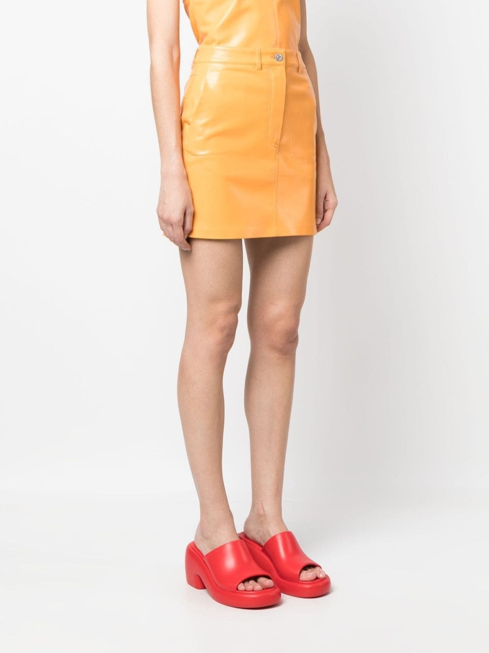 faux-leather miniskirt - 3