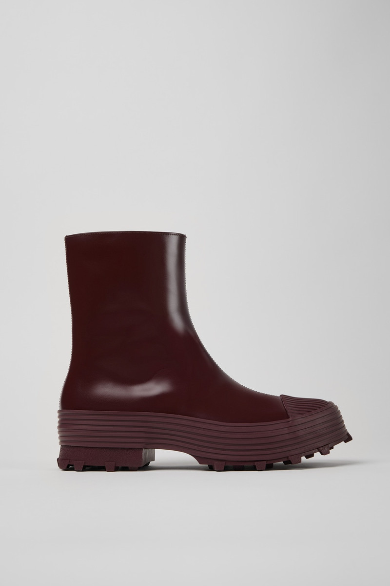 Burgundy Leather Boots 1