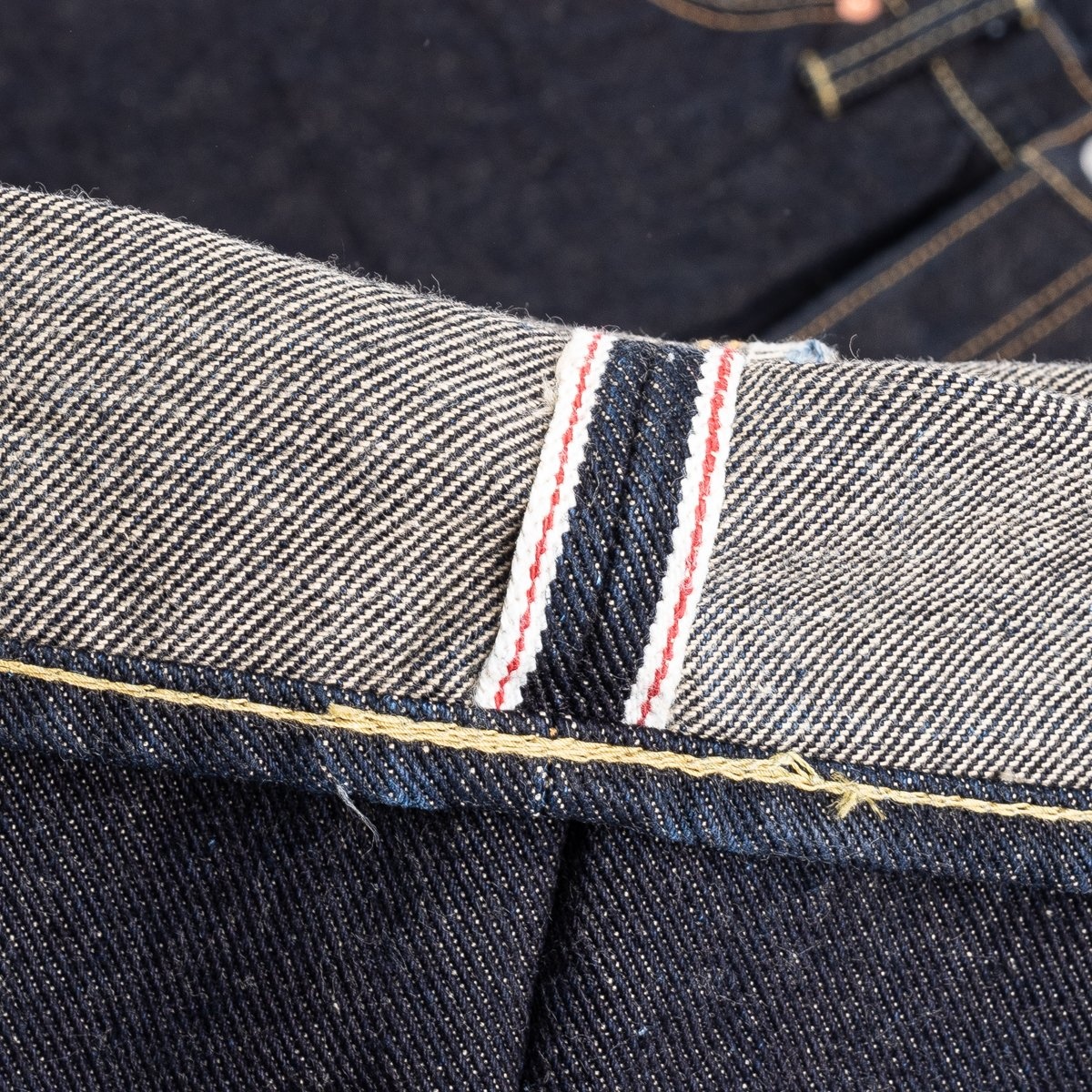 IH-888S-19L 19oz Left Hand Twill Selvedge Denim Medium/High Rise Tapered Cut Jeans - Indigo - 13