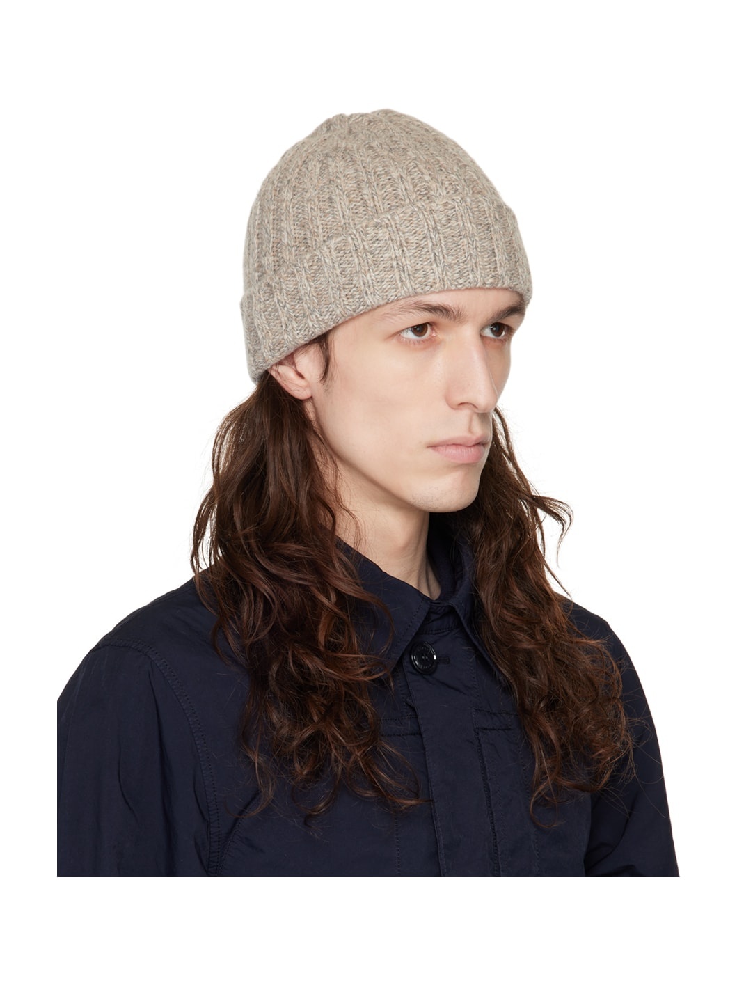 Beige Wool Beanie - 2