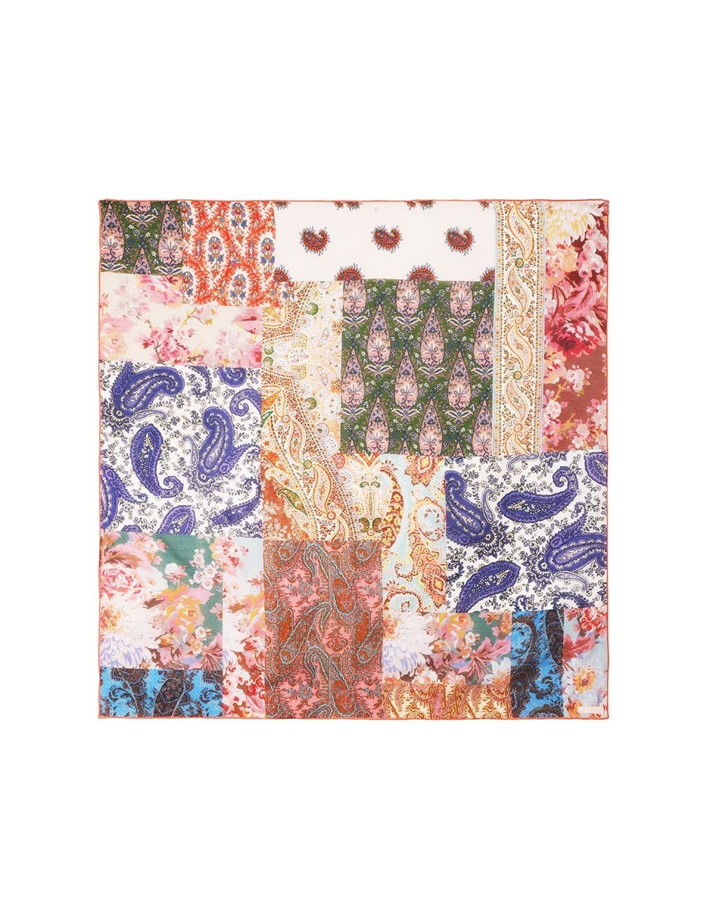 SILK COTTON SQUARE SCARF - 3