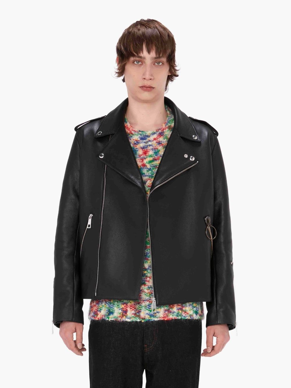 A.P.C. X JW ANDERSON - BLOUSON MORGAN - LEATHER BIKER JACKET - 2