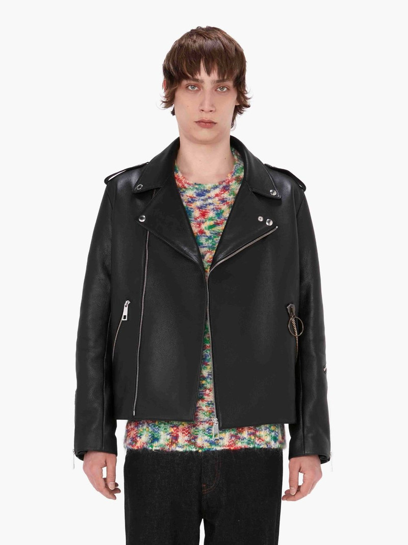 JW Anderson A.P.C. X JW ANDERSON - BLOUSON MORGAN - LEATHER BIKER JACKET outlook