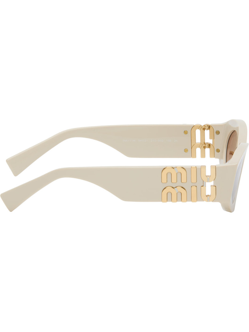 Miu Miu Off-White Miu Glimpse Sunglasses outlook
