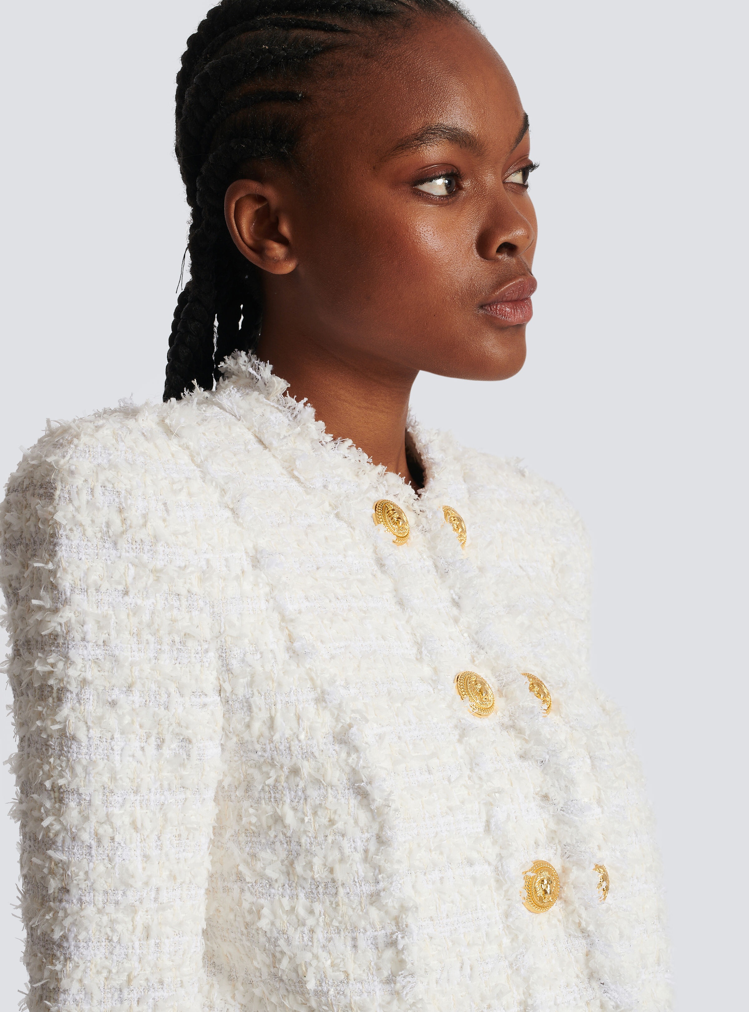 Fringed tweed jacket - 8