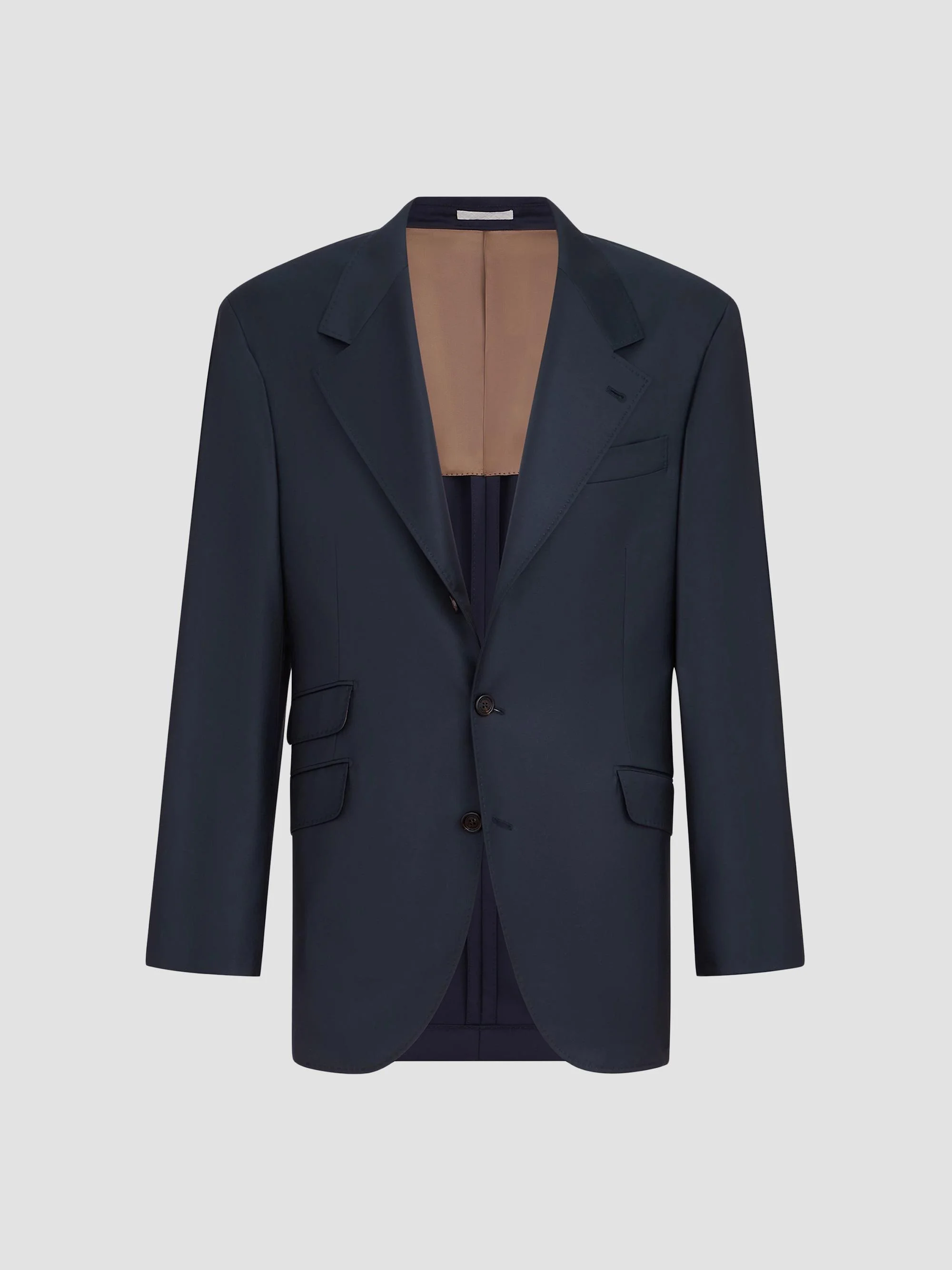 Men's Super 150s Virgin Wool Four Season Batavia Cavallo Tailor Blazer - Navy Blue - 1