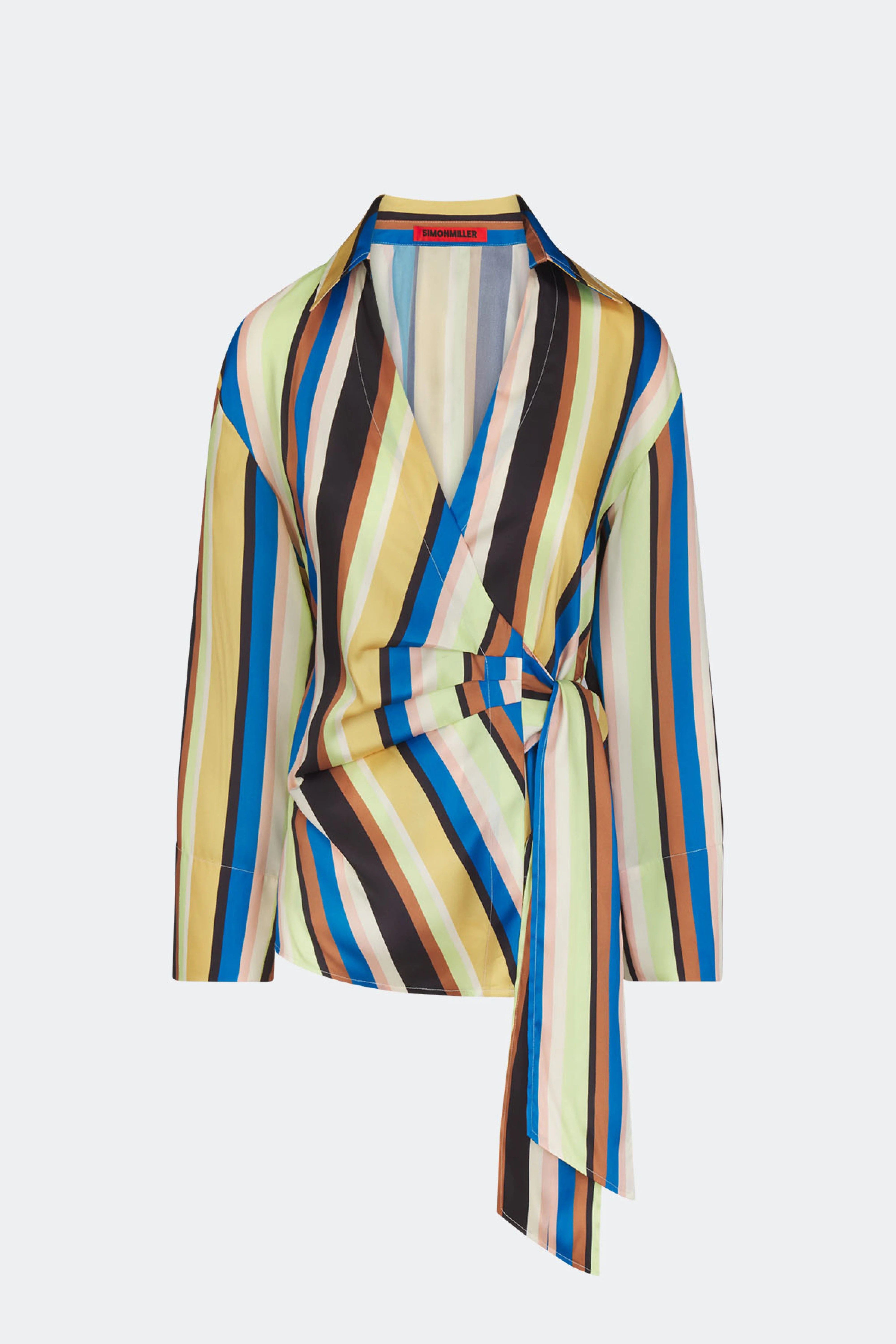 Vietta Twill Top In Ocean Stripe - 1