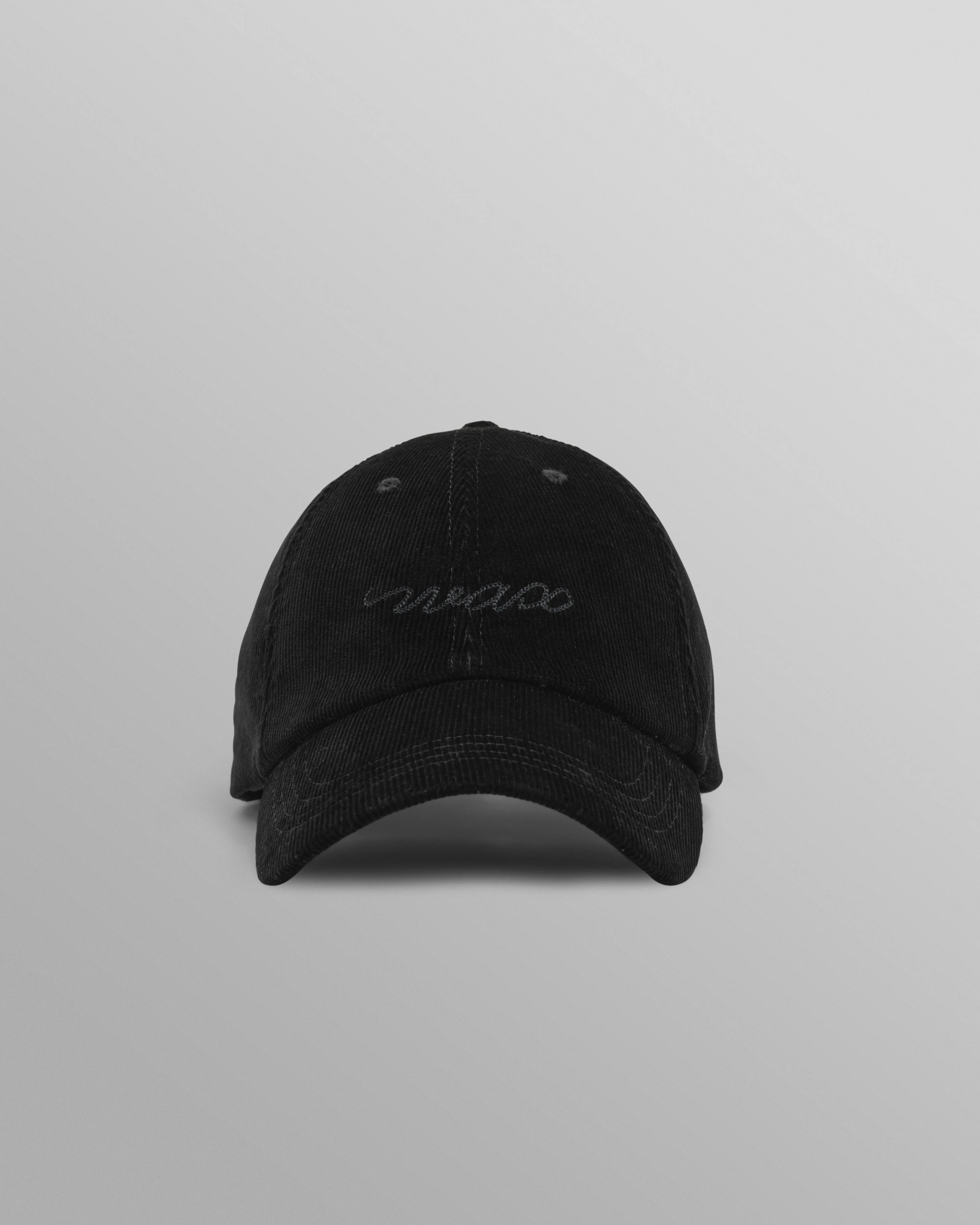 Spencer - Black Corduroy Sports Cap - 1