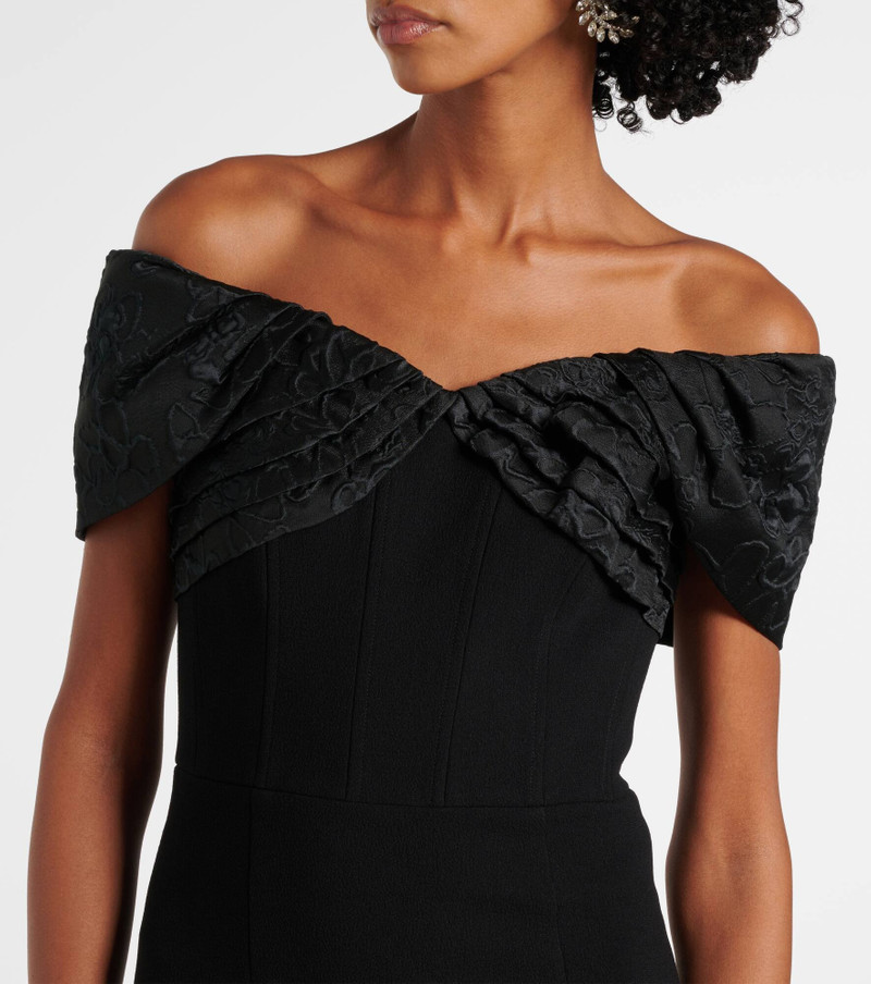 Athena caped crêpe gown 4
