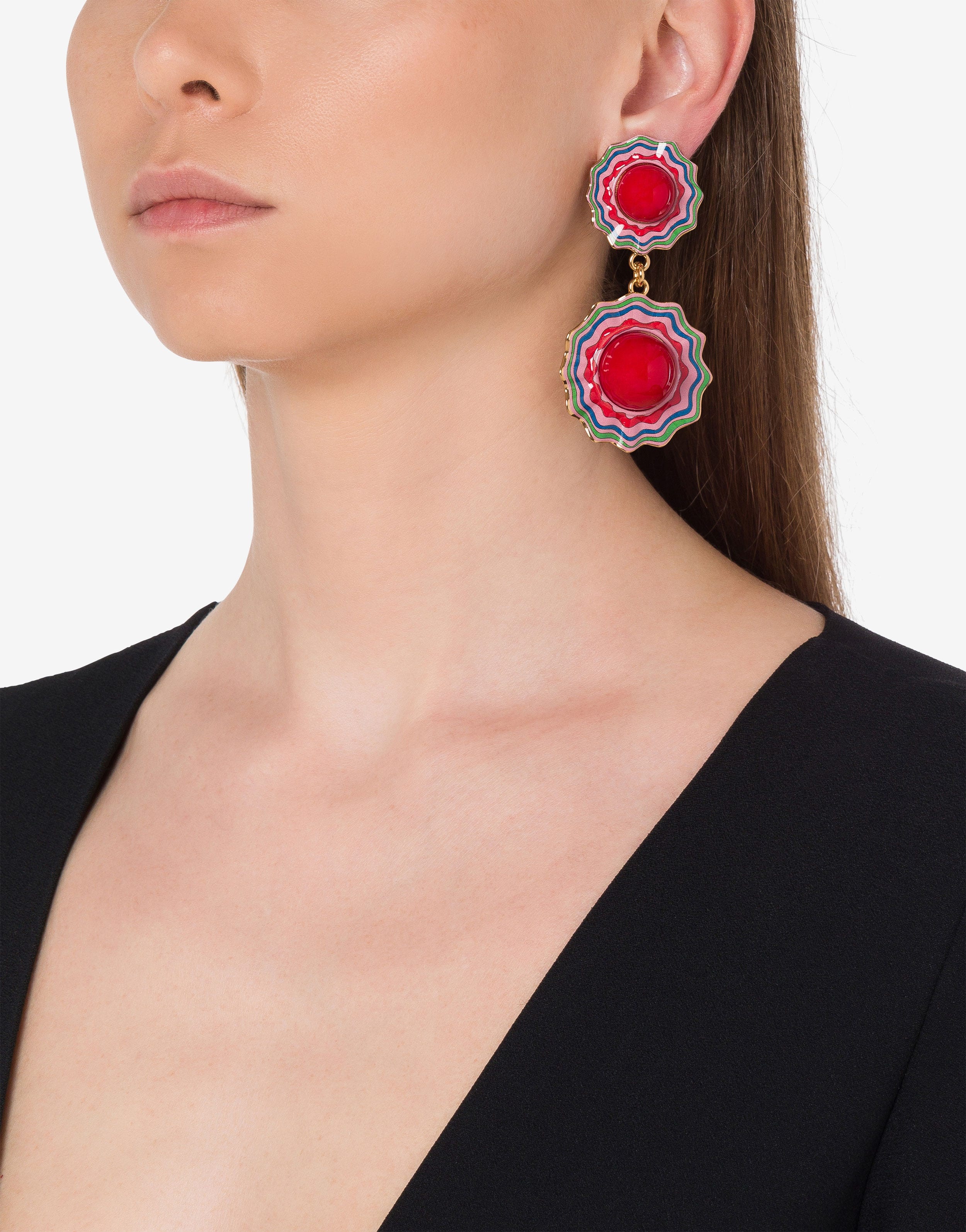 PSYCHEDELIC FLOWERS DROP EARRINGS - 4