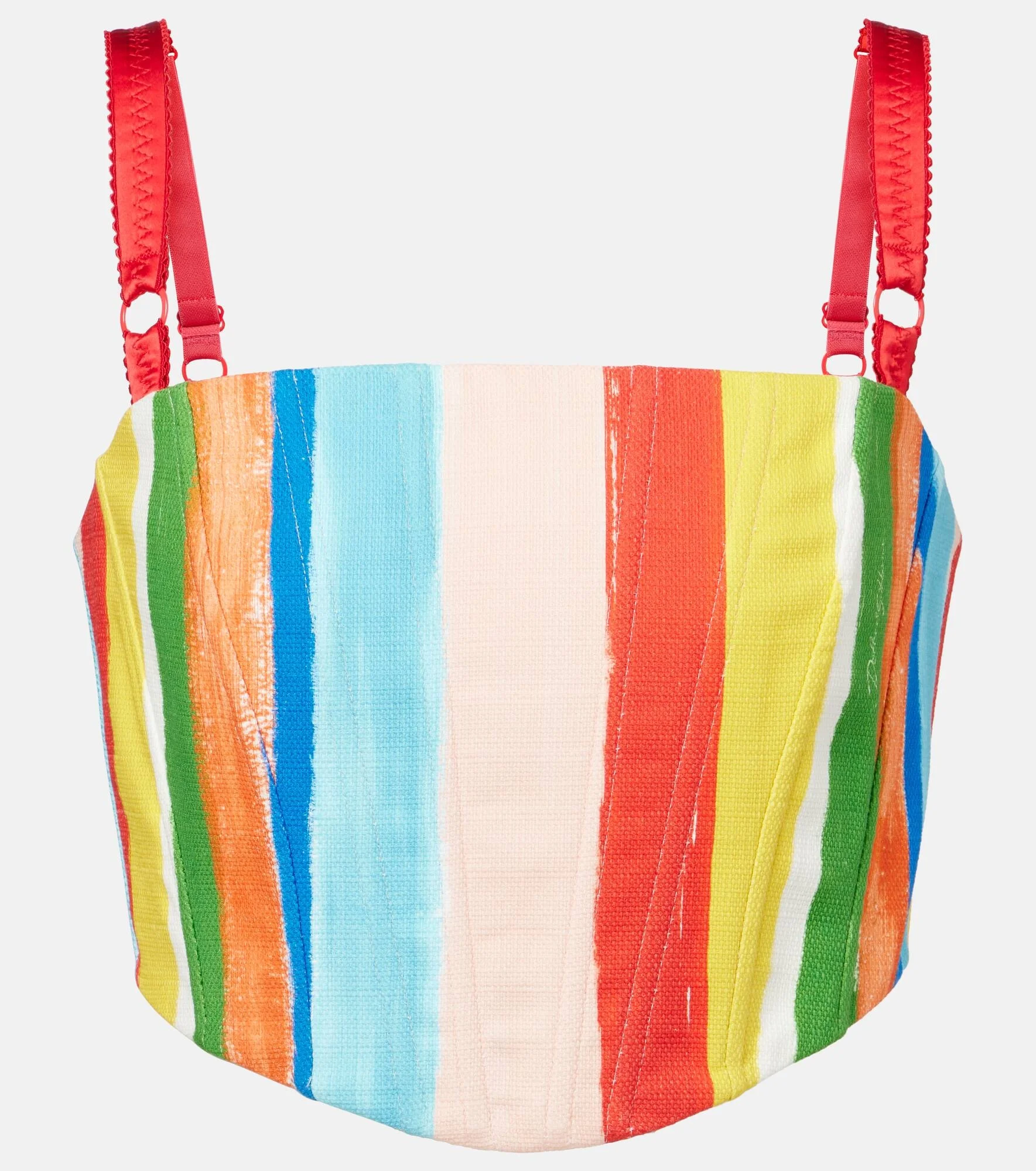 Striped cotton-blend tank top - 1