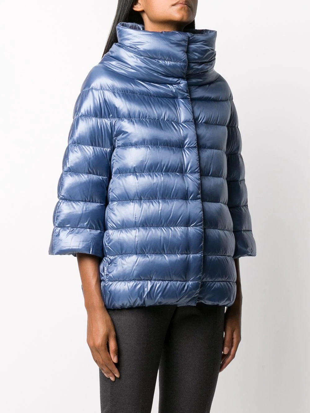 three-quarter sleeve puffer jacket - 3