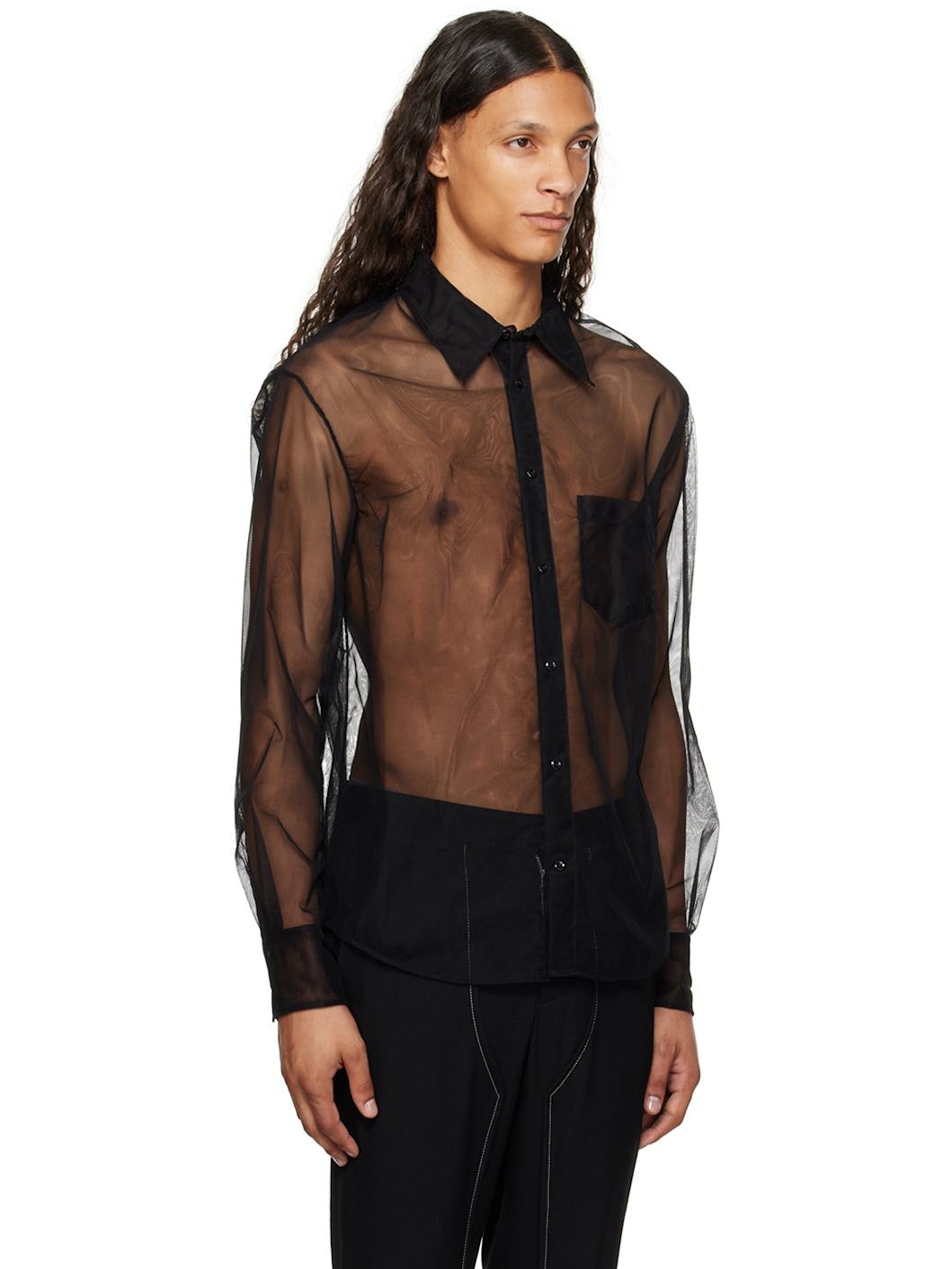 Black Sheer Shirt - 2