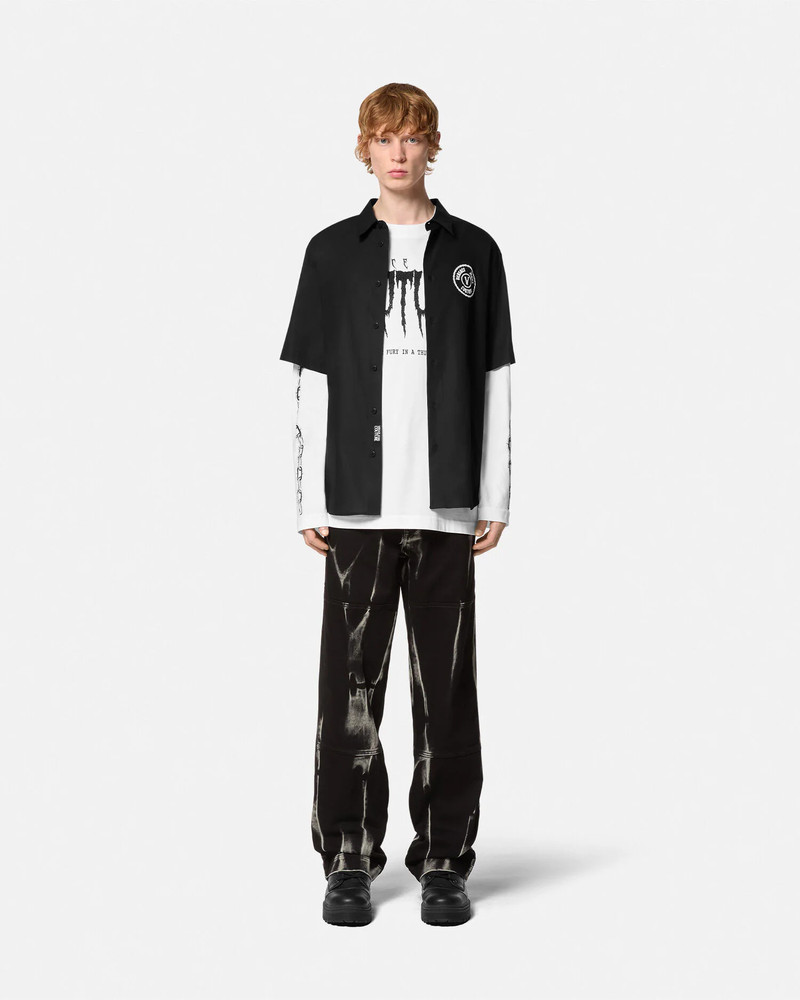 VERSACE JEANS COUTURE Chain V-Emblem Regular-Fit Shirt outlook