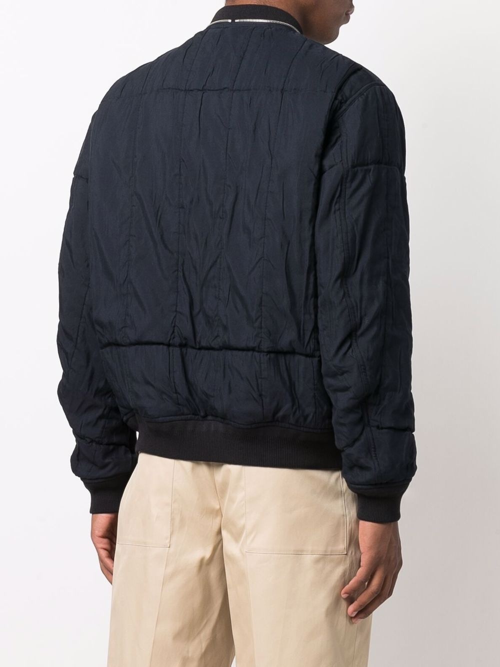 zipped padded bomber jacket - 4