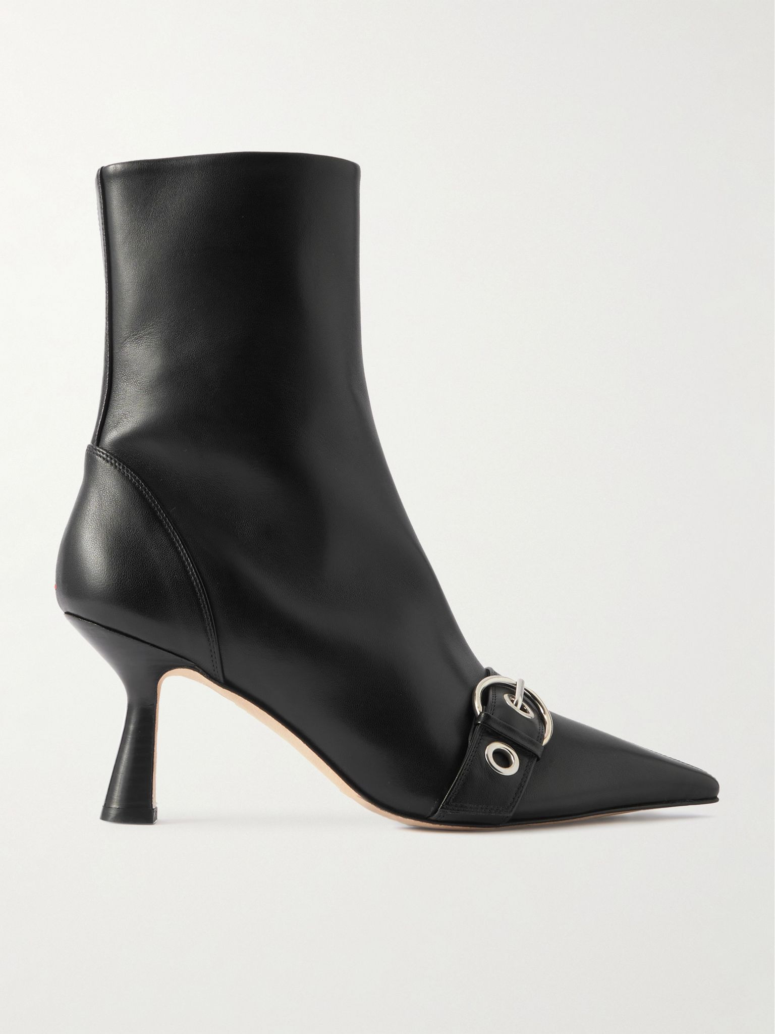 Halima buckled leather boots Black - 1