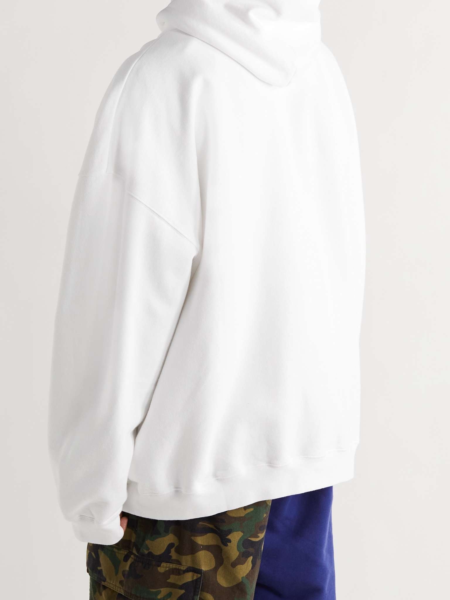 Oversized Printed Cotton-Jersey Hoodie - 4